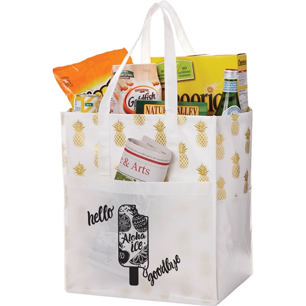 Pineapple Laminated Grocery Tote - Image 1