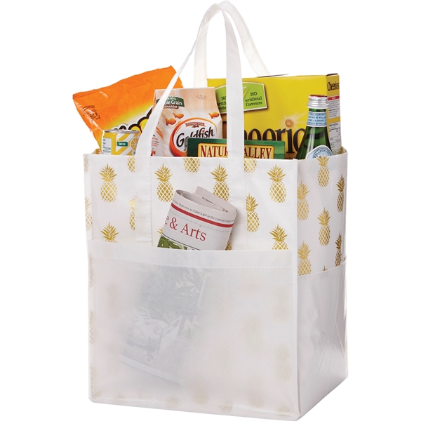 Pineapple Laminated Grocery Tote - Image 4