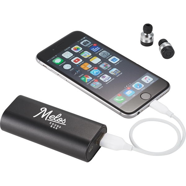 Metal True Wireless Earbuds and Power Bank - Image 1