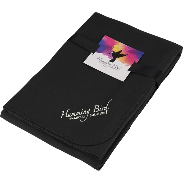 Cozy Fleece Blanket with Full Color Card and Band - Image 1