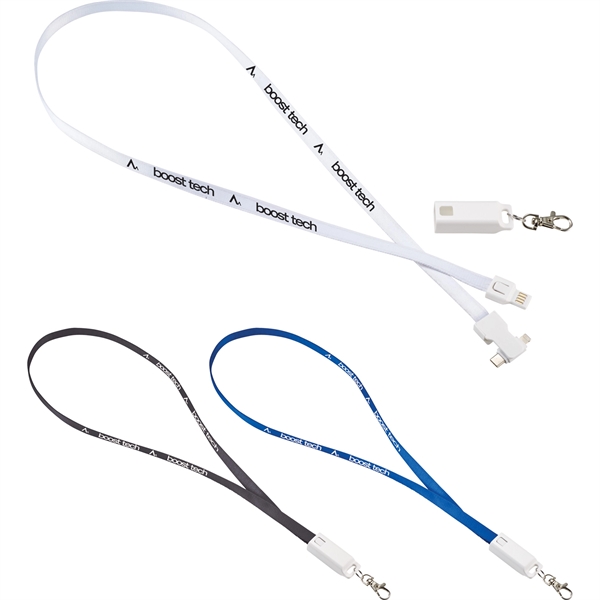 Trace 3-in-1 Charging Cable with Lanyard - Image 1
