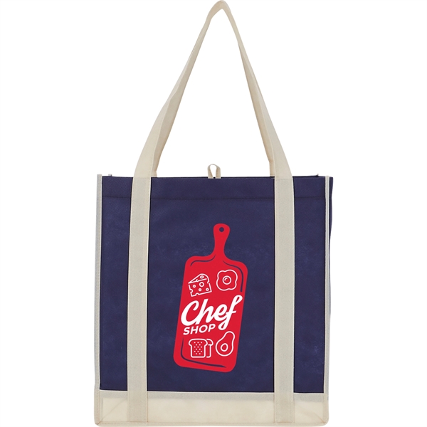 Two-Tone Non-Woven Little Grocery Tote - Image 6