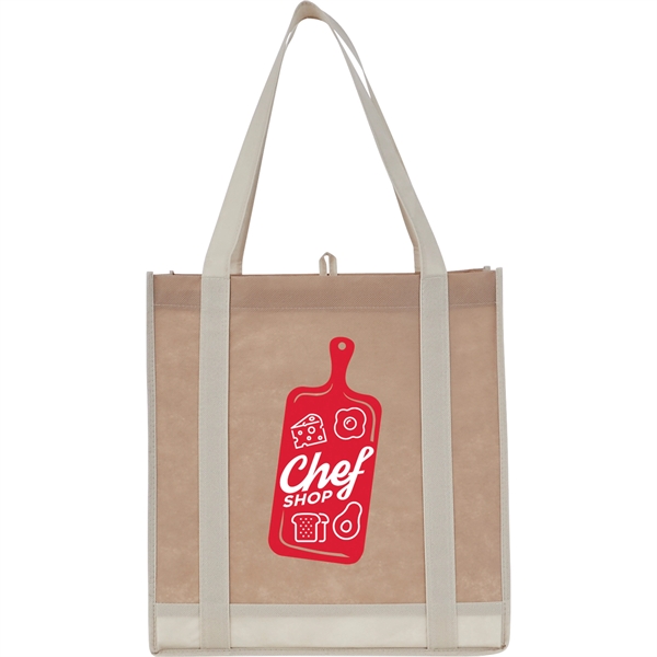 Two-Tone Non-Woven Little Grocery Tote - Image 12