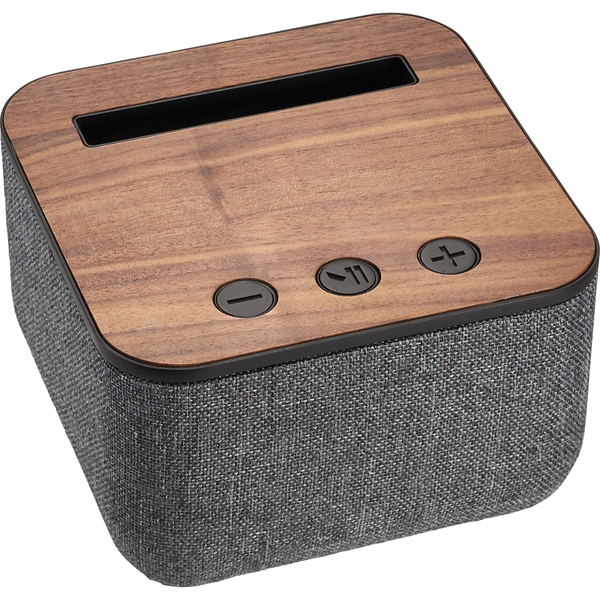 Shae Fabric and Wood Bluetooth Speaker - Image 4