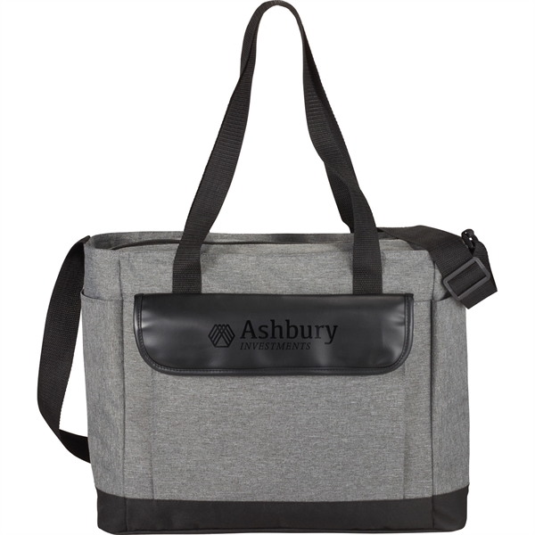 Professional Heathered Tote with Vinyl Accent - Image 1