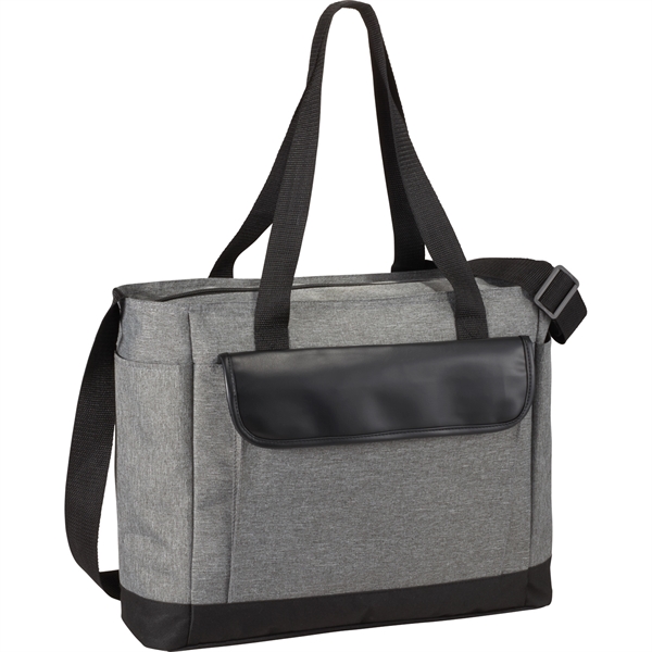 Professional Heathered Tote with Vinyl Accent - Image 3
