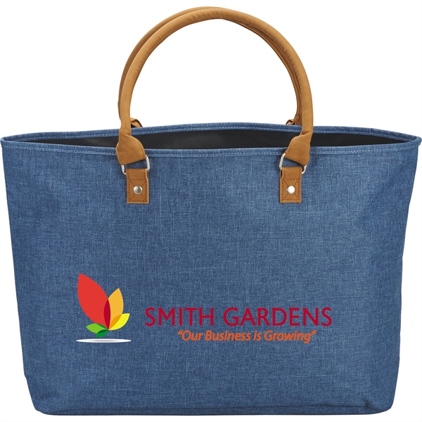 Heathered Suede Accent Tote - Image 1