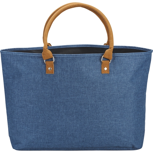 Heathered Suede Accent Tote - Image 4