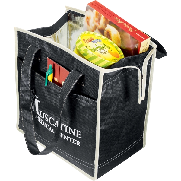 Quilted Non-Woven Insulated Grocery Tote - Image 2