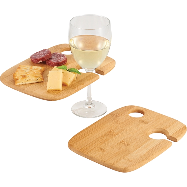 Bamboo 2-piece Wine Plate Set - Image 3