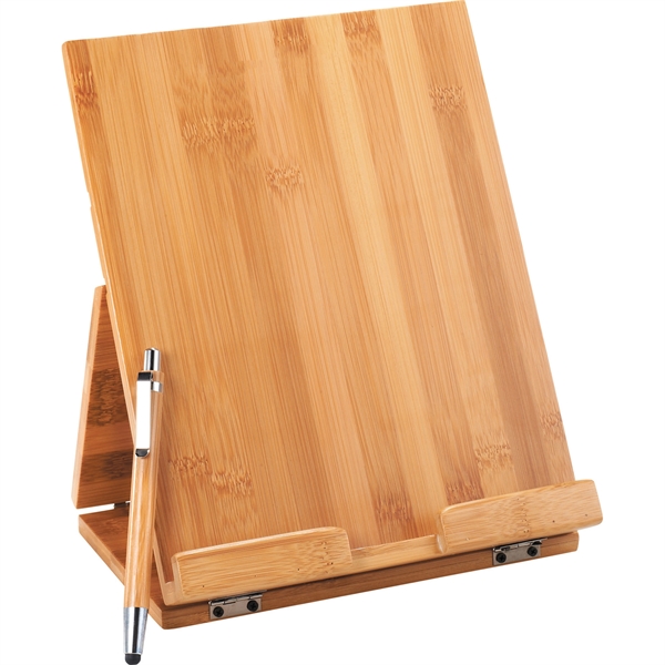 Tablet or Recipe Book Stand with Ballpoint Stylus - Image 3