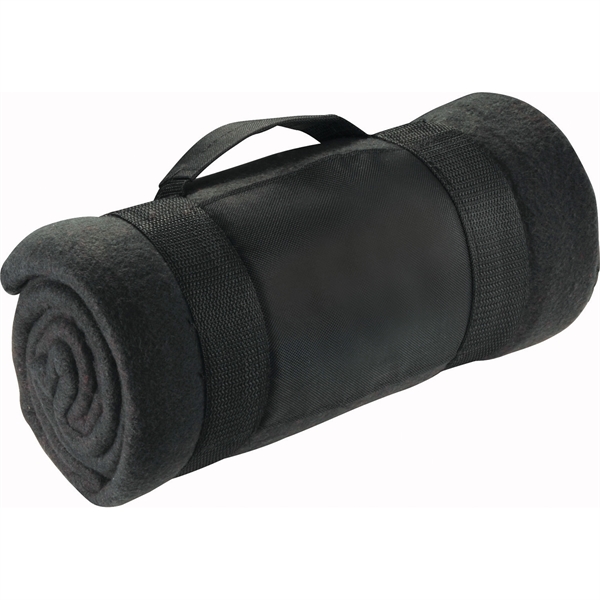 Roll-Up Fleece Blanket with Carrying Strap - Image 3