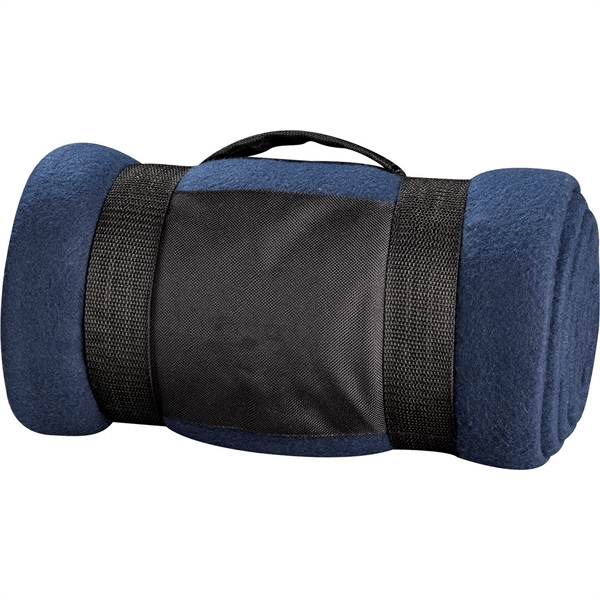 Roll-Up Fleece Blanket with Carrying Strap - Image 4