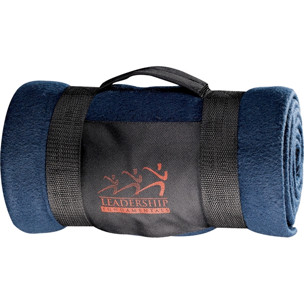Roll-Up Fleece Blanket with Carrying Strap - Image 6