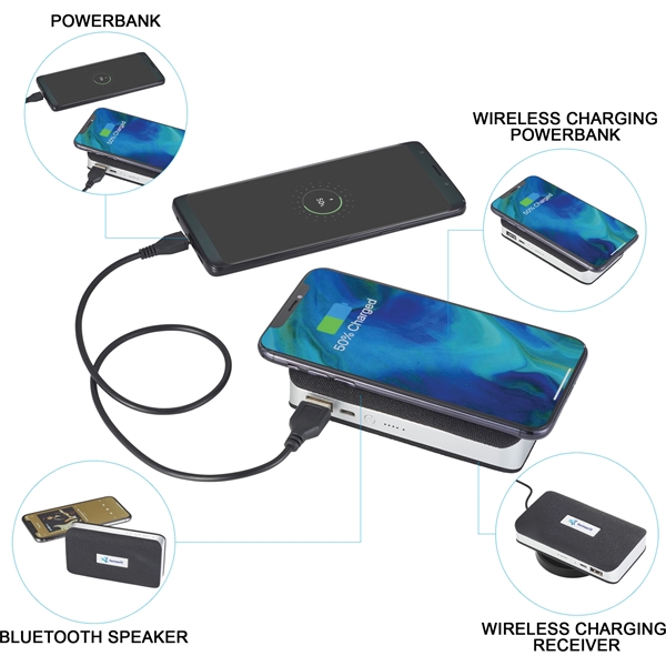 Palm Bluetooth Speaker w/Wireless Power Bank - Image 2