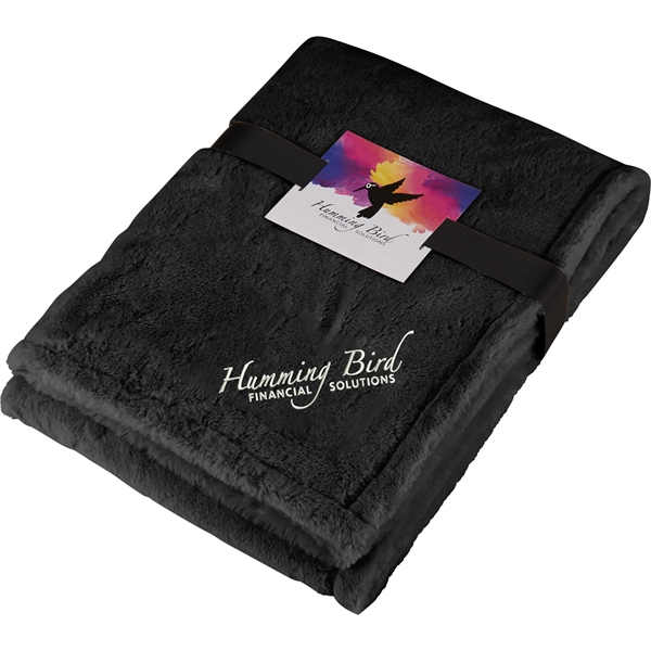 Ultra Plush Faux Fur Throw Blanket with Card - Image 1