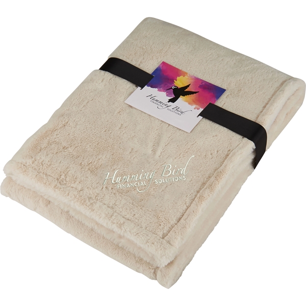 Ultra Plush Faux Fur Throw Blanket with Card - Image 2