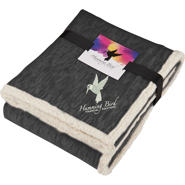 Field & Co. Heathered Fleece Sherpa Blanket w/Card - Image 1