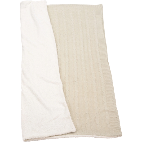 Field & Co.® Cable Knit Sherpa Blanket - Image 2