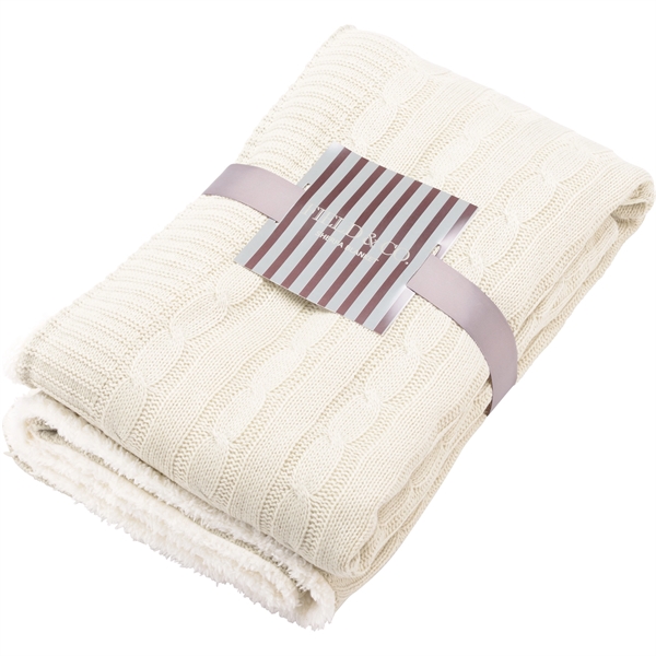 Field & Co.® Cable Knit Sherpa Blanket - Image 3