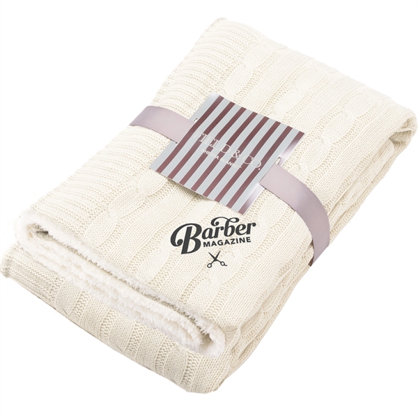 Field & Co.® Cable Knit Sherpa Blanket - Image 4