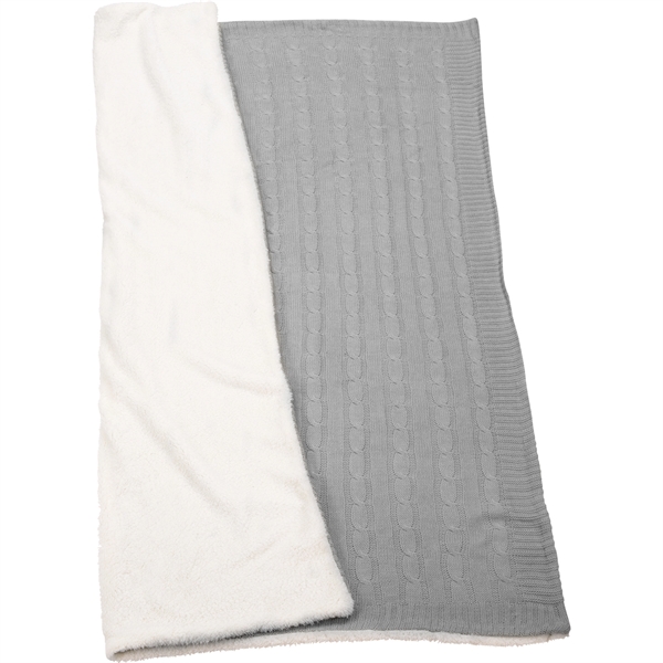 Field & Co.® Cable Knit Sherpa Blanket - Image 5