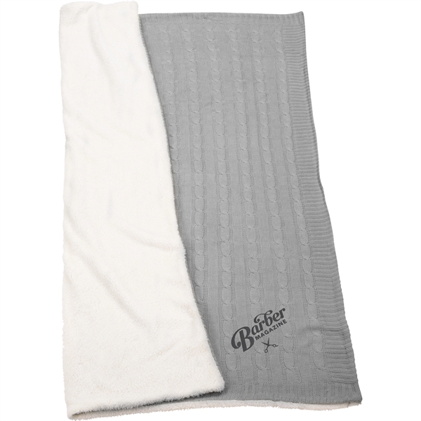 Field & Co.® Cable Knit Sherpa Blanket - Image 6