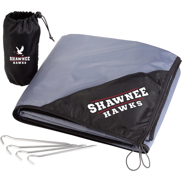 Oversized Lightweight Picnic Blanket with Stakes - Image 1