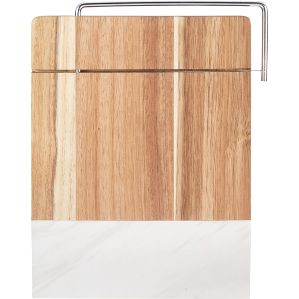 Marble and Acacia Wood Cheese Cutting Board - Image 2