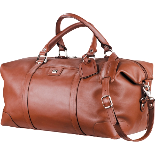 Cutter & Buck® 19" Leather Weekender Duffel Bag - Image 1