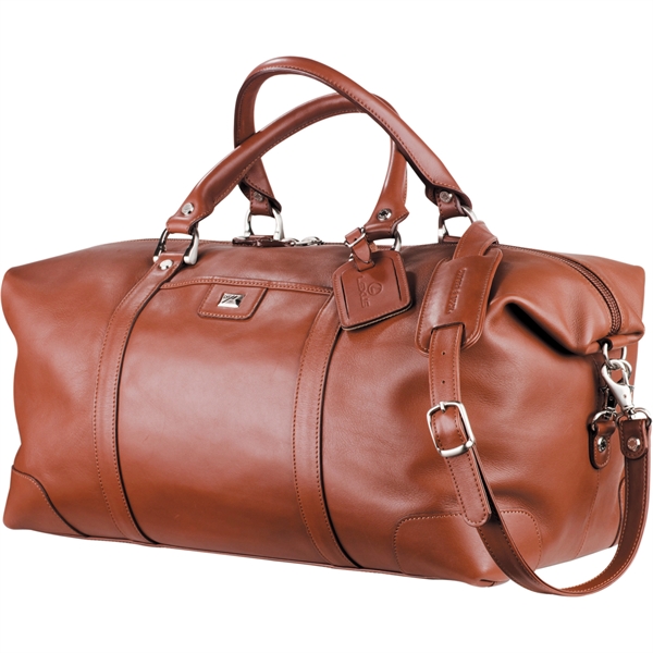 Cutter & Buck® 19" Leather Weekender Duffel Bag - Image 2