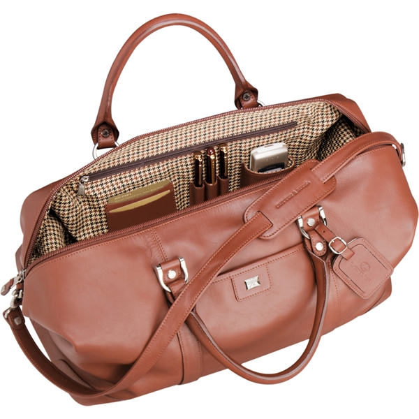Cutter & Buck® 19" Leather Weekender Duffel Bag - Image 3
