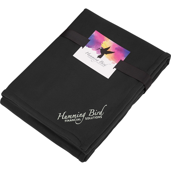 Fleece-Sherpa Blanket with Full Color Card and Ban - Image 1