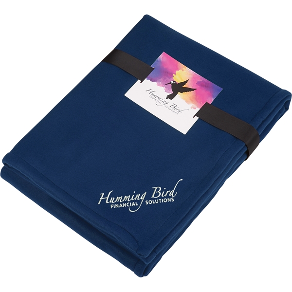 Fleece-Sherpa Blanket with Full Color Card and Ban - Image 2