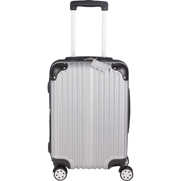 Metallic Upright Expandable Luggage with Tag - Image 1