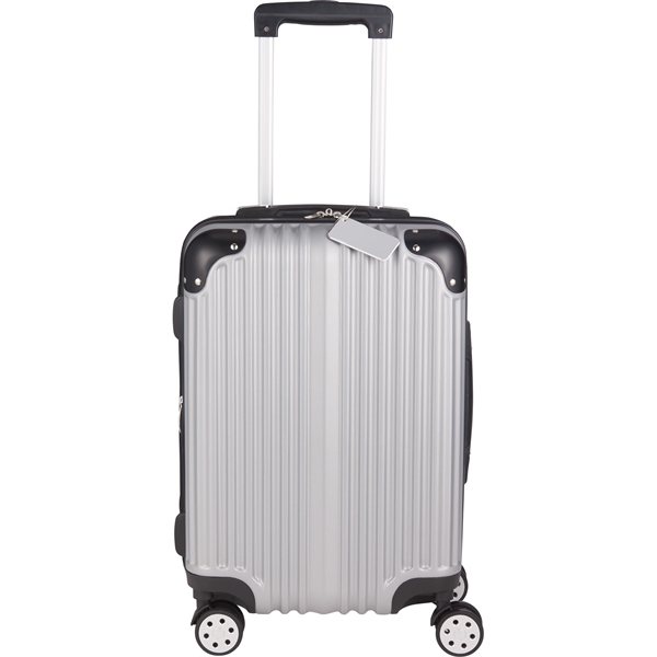 Metallic Upright Expandable Luggage with Tag - Image 2