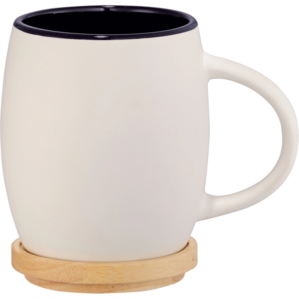 Hearth Ceramic Mug with Wood Lid/Coaster 15oz - Image 24