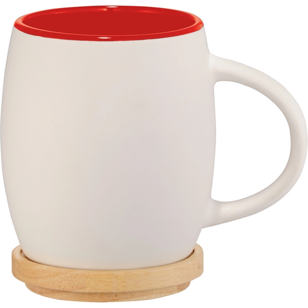 Hearth Ceramic Mug with Wood Lid/Coaster 15oz - Image 37