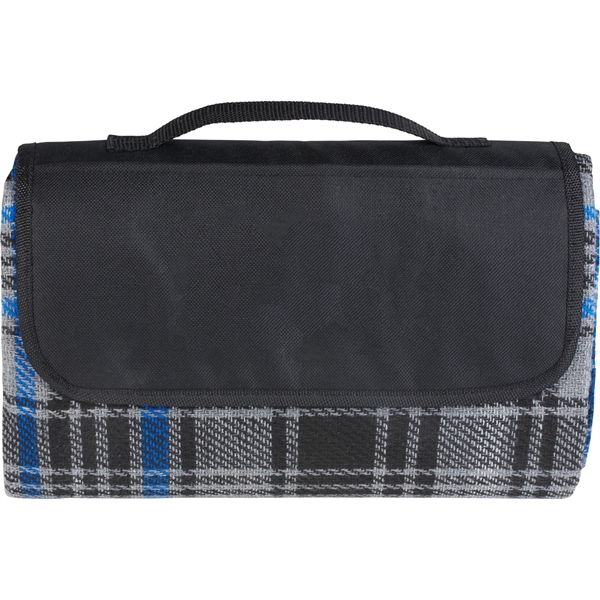 Knitted Plaid Picnic Blanket - Image 2