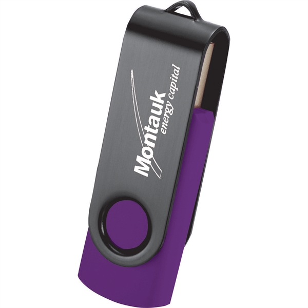 Rotate Black Clip Flash Drive 2GB - Image 35