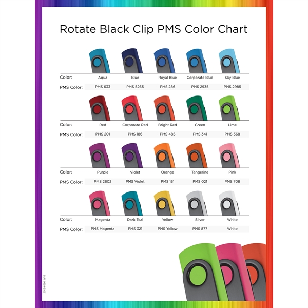 Rotate Black Clip Flash Drive 2GB - Image 39