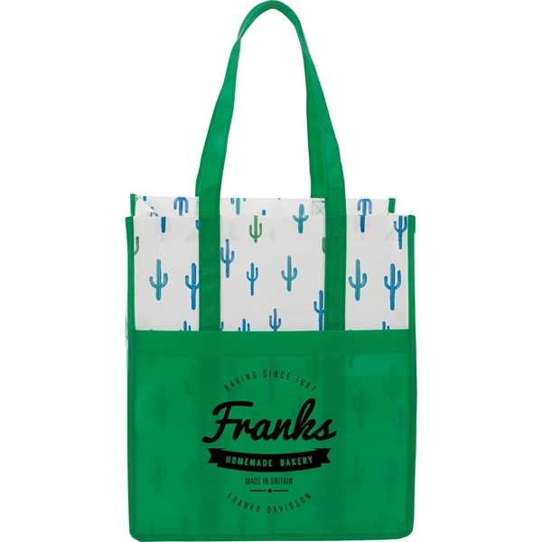 Cactus Laminated Grocery Tote - Image 1