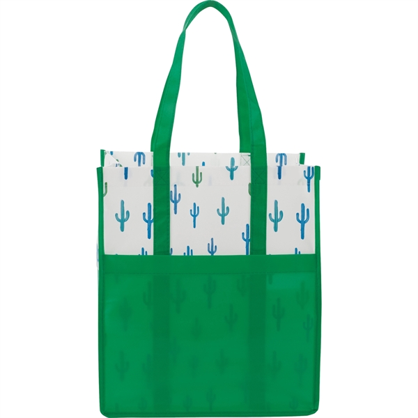 Cactus Laminated Grocery Tote - Image 2