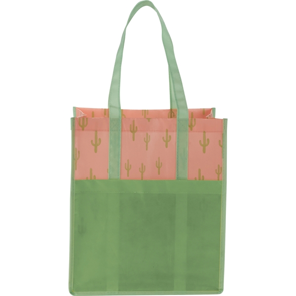 Cactus Laminated Grocery Tote - Image 4