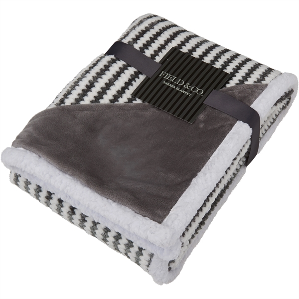Field & Co.® Chevron Striped Sherpa Blanket - Image 2