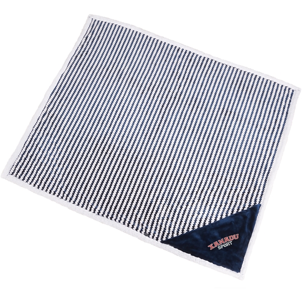 Field & Co.® Chevron Striped Sherpa Blanket - Image 7
