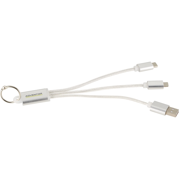 Metal 3-in-1 Charging Cable with Key ring - Image 9