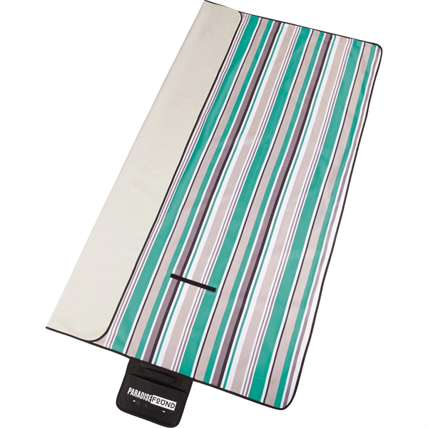 Oversized Striped Picnic and Beach Blanket - Image 2