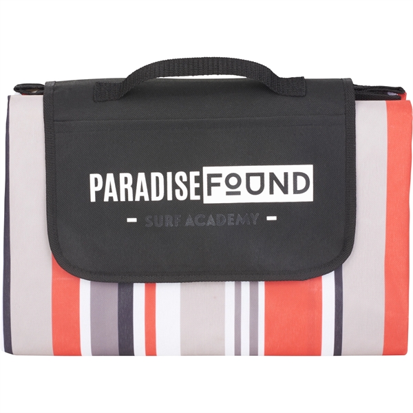 Oversized Striped Picnic and Beach Blanket - Image 6