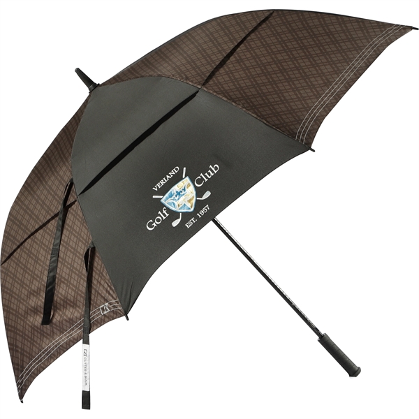 64" Cutter & Buck Plaid Golf Umbrella - Image 1